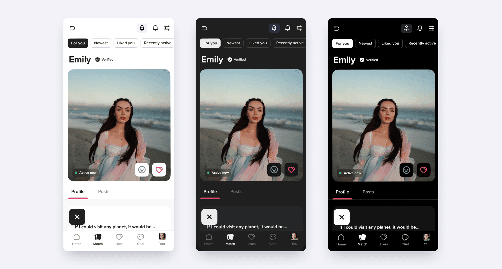 Hiki design system: three theme modes side by side