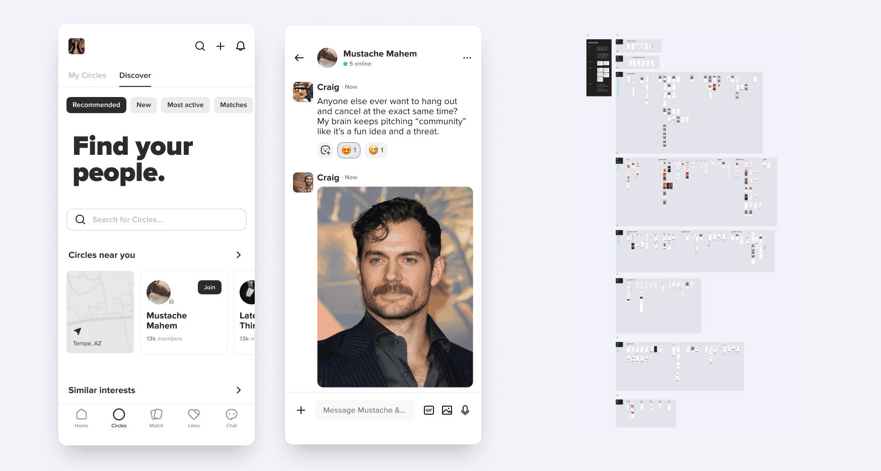 Hiki Groups: circles, commenting, emoji reactions, voice messages
