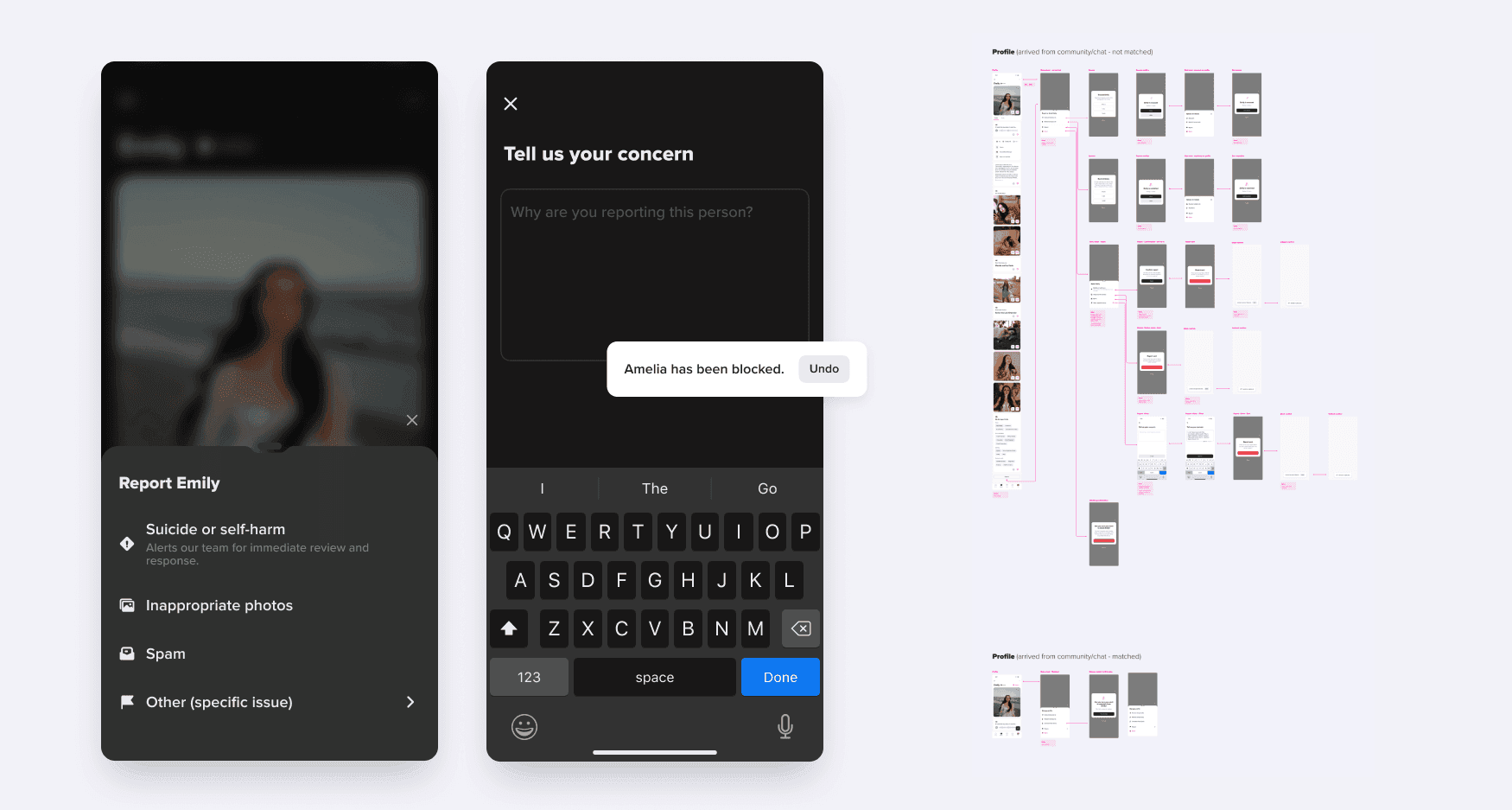 Hiki safety features: blocking, snoozing, and privacy controls